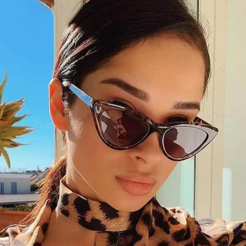 🍒3/$30 New Retro Leopard Cat Eye Sunglasses - Picture 3 of 5